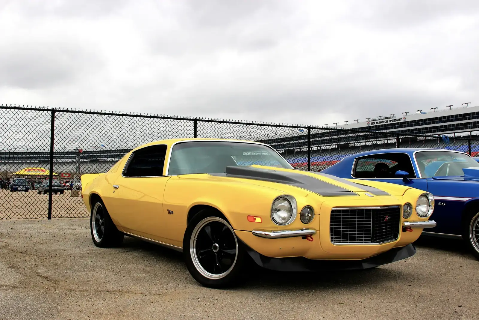Classic muscle car at the track