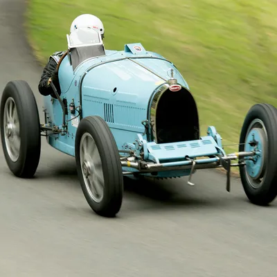 Vintage Bugatti grand prix racing car